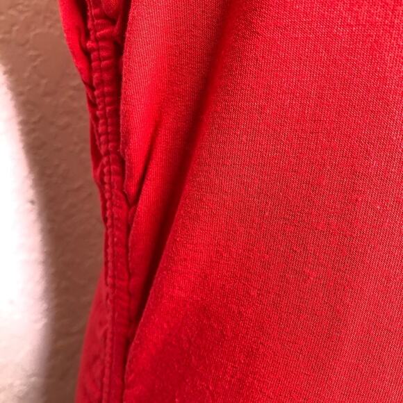 Cabi Whistle Tunic red scoop neck ruched side tunic top size Medium #5616 - Picture 6 of 16